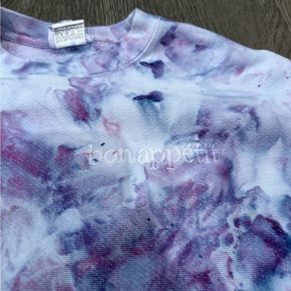 Bon Appetit x Champion Tie Dye Reverse Weave Crewneck - Picture 2 of 4